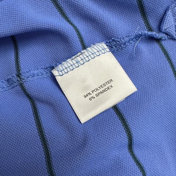 Peter Millar‎ Summer Comfort Mens Golf Polo Size L Blue Striped Performance - Picture 5 of 9